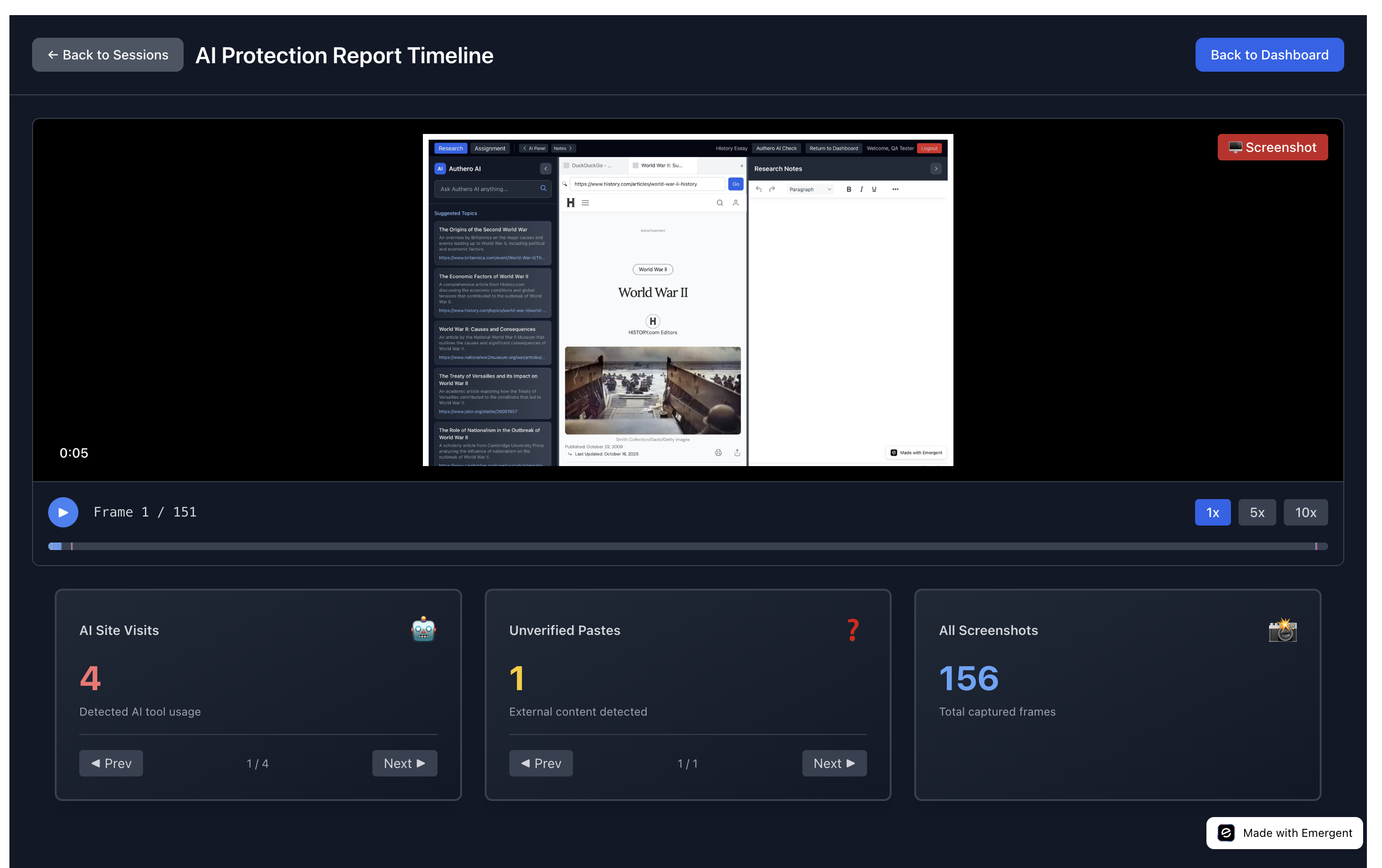 Authero Authenticity Timeline
